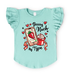 Berry Much My Type Strawberry - Flutter Sleeve Graphic T-Shirt - 1 of 4
