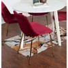 NicBex Round Dining Table Set Morden Kitchen Table for 2 with MDF Tabletop and 2 Velvet Chairs for Home Office - 2 of 4