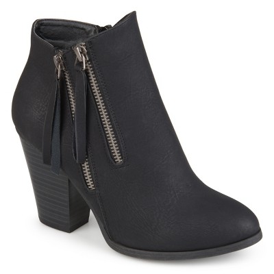 Journee Collection Womens Vally Inside Zip Stacked Heel Booties