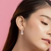 EVERLY JEWELRY | Sterling Silver 2 CT TGW Created White Sapphire LeverBack Earrings - 4 of 4