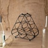 Six Bottle Wine Holder Black Metal by Foreside Home & Garden - 2 of 4