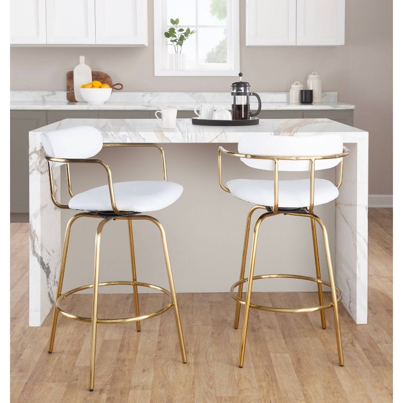 Set of 2 Demi Counter Height Barstools - LumiSource, 3 of 12