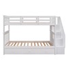 TiramisuBest Stairway Twin-Over-Twin Bunk Bed with Three Drawers for Bedroom, Dorm,Espresso - 3 of 4