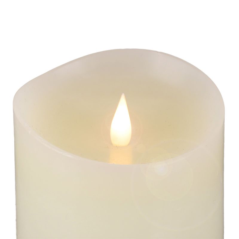 6" HGTV Real Motion Flameless Ivory Candle Warm White Light - National Tree Company, 3 of 5