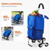 VEVOR Stair Climber Trolley Dolly, 36L Folding Shopping Cart, Grocery Cart Trolley Laundry Stair Climbing Handcart with 6 Wheels & Oxford Cloth Bag - 4 of 4