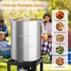 Winado 30 QT Stainless Steel Stock Pot with Strainer Basket , Lid, Hook and Steamer - 4 of 4