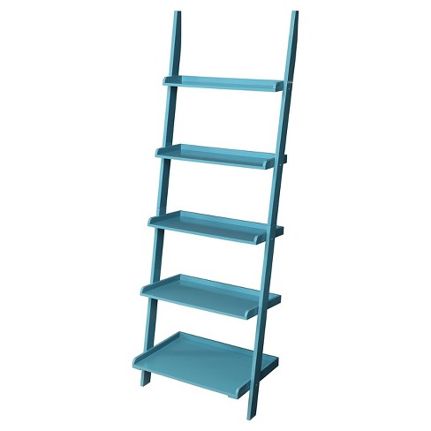 French Country Ladder 72 5 Shelf Bookshelf Convenience Concepts