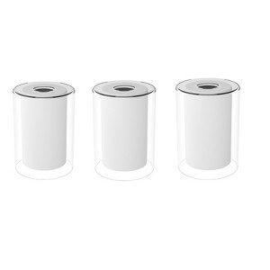 DORESshop 6 in. Height 3-Pack White Double Cylindrical Glass Lamp Shade 1 in. Fitter Width Vanity Pendant Flush Mount Light Shade - 1 of 4