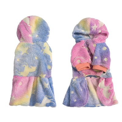 Warm Autumn Winter Dog Skirt Soft Velvet Puppy Clothes Reflective Breathable