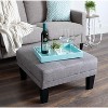 Kate and Laurel Lipton Tray, 16.5x12.25, Light Teal and Silver - 4 of 4