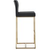 TOV Furniture Denmark Performance Vegan Leather Stool with Gold Base - Set of 2 - 4 of 4