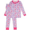 RuffleButts SoftSnooze Toddler Girls Ruffle Long Sleeve Pajama Set - 2 of 4