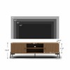 Tree city - 60 inches wide Golden Sandalwood TV Stand, fits 45-75 inch TVs, Modern Media Console with Storage Cabinets & Slatted Doors for living room - 2 of 4