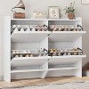 Wooden Shoe Cabinet with 2 Flip Drawers with Adjustable Shelf for Entryway,  Hallway, Living Room - 2 of 4