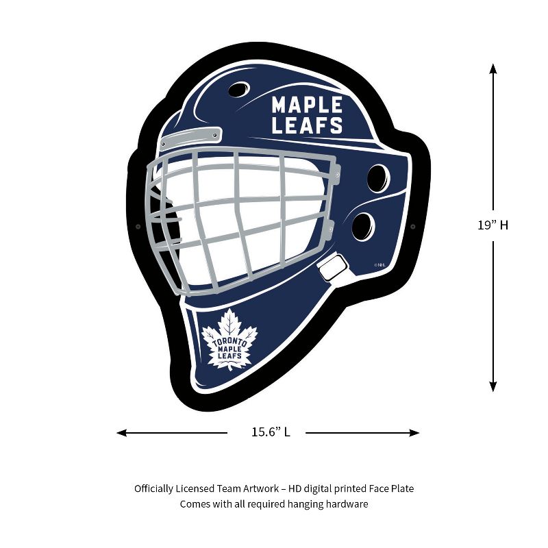 Evergreen Ultra-Thin Edgelight LED Wall Decor, Helmet, Toronto Maple Leafs- 15.6 x 19 Inches Made In USA, 2 of 7