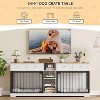 DobleePy 82" Large Double Dog Crate Furniture with 4 Drawers & Shelves, Indoor Wooden Kennel TV Stand for Medium to Large Dogs - 4 of 4