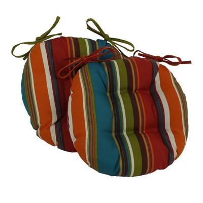 Blazing Needles, 16-inch Outdoor Spun Polyester Tufted Chair Cushion (Set of 2)