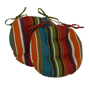 Blazing Needles, 16-inch Outdoor Spun Polyester Tufted Chair Cushion (Set of 2) - 1 of 1
