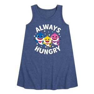 - Baby Shark - Always Hungry Graphic Sleeveless Aline Dress - 1 of 4