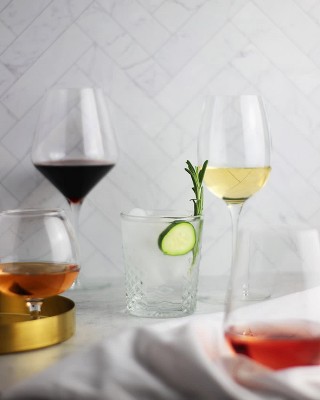 Libbey Signature ClearFire Stemless Wine Glasses Set of 6