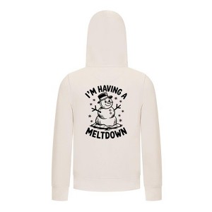 Everyday Kids Christmas Collection I’m Having a Meltdown Zip Up Hoodie – Funny Snowman Holiday Sweatshirt - Off-White - 1 of 2