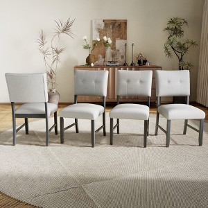 Set of 4  Tufted Dining Chairs Upholstered Chairs Upholstered Bench Bed Bench with Padded Seat -Modernluxe - 1 of 4