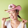 Blue Panda 4 Pack Western Cowboy and Cowgirl Hats for Kids, Pink Sparkly, 14 x 11 x 5 inch - 2 of 4