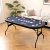 Tangkula 8 Player Foldable Poker Table Portable Folding Texas Holdem Table w/Padded Rail - 2 of 4