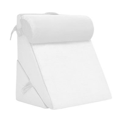 Costway Bed Wedge Pillow Adjustable Neck Back Support Memory Foam Headrest White\Grey