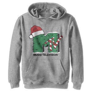 Boy's MTV Christmas Monster Logo Pull Over Hoodie - 1 of 3