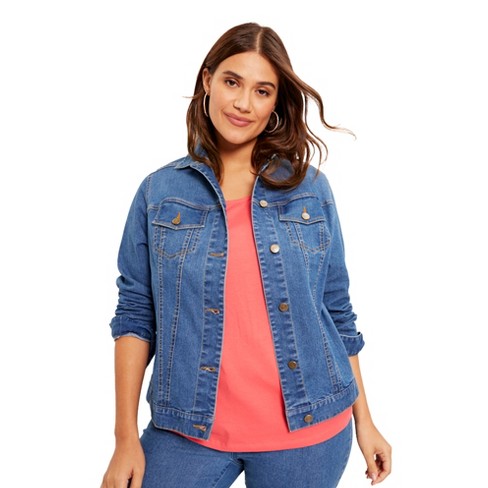 Ladies denim 2025 jacket size 22