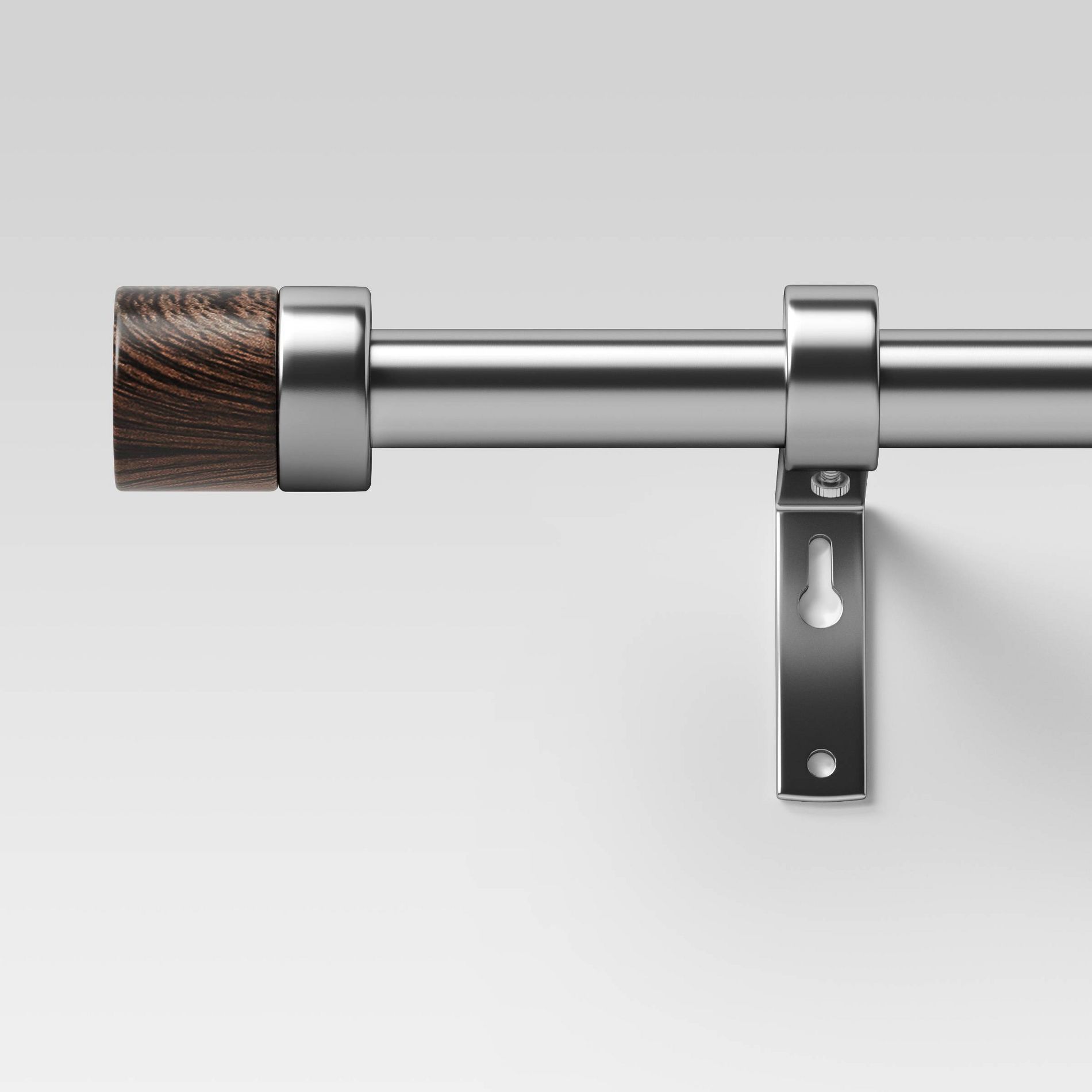 Walnut Wood Cap Curtain Rod - Threshold™