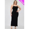 Slickblue Women's Plus Size Crisscross Back Maxi Dress, Thigh Split, Stretchy Fabric, Color and Size Options - 3 of 4