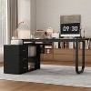 FUFU&GAGA Adjustable L Shaped Study Table Storage Drawers - 2 of 4