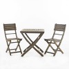 Positano 3pc Acacia Wood Foldable Bistro Set - Christopher Knight Home - image 2 of 4