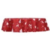 Waterproof Tablecloth - Holiday Party Tablecloth, Merry Christmas Print, Red Base with Random Deer and Christmas Tree, Dining Room and Kitchen Decor - 4 of 4