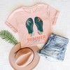 Simply Sage Market Women's Boho Summer Time Flip Flops Short Sleeve Graphic Tee - 3 of 4