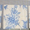 RLF Home 100% Cotton Natalia Pleated  Unlined Windows Rod Pocket Valance 50" x 17"  Blue - 4 of 4