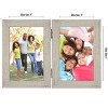 Americanflat Hinged Picture Frame with Two Displays MDF and Shatter Resistant Glass - Driftwood 4x6 - 2 of 4