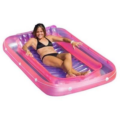 Swimline 71 Inch Swimming Pool Suntan Tub Inflatable Lounge Water Raft Float