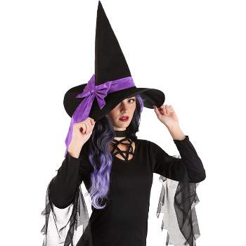 HalloweenCostumes.com    Adult Custom Color Witch Hat, Purple/Orange/Green
