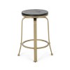 2pcs Modern Industrial Swivel Function Counterstools with Faux Wood for Kitchen Counters-Christopher Knight Home - 3 of 4