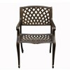 Modern Outdoor Mesh Lattice Aluminum Dining Chair - Bronze - Oakland Living: UV & Weather-Resistant - 2 of 4