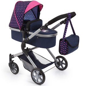 Bayer Design Dolls: Pram Neo City W/ Shoulder Bag, Blue, Pink - 1 of 4