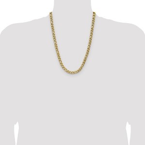 Chisel Stainless Steel Polished Yellow IP-plated 7.5mm 24" Figaro Chain Necklace - 1 of 4