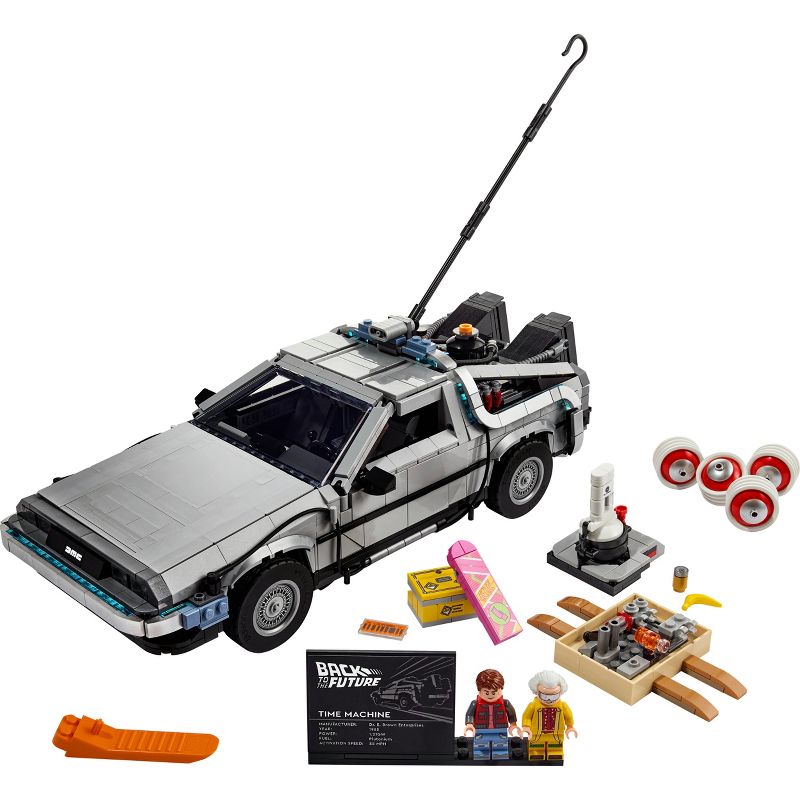 LEGO Icons Back to the Future Time Machine Car Set 10300, 3 of 10