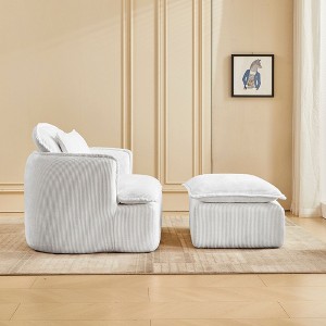 NicBex Couches for Living Room Recliner Single Seat Upholstered Lounge Chair Sofa Modern Design Accent Sofa with Ottoman - 1 of 4