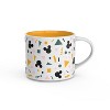 Zak Designs Mickey 4pc 15oz Ceramic Modern Mug: Stoneware, Dishwasher-Safe, Black, Teen Drinkware, Hot/Cold Beverages - image 3 of 4