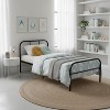FurnitureR Metal Bed Frame Twin Size with Headboard and Footboard, , Noise-Free Design, Underbed Storage, No Box Spring Required, Black - 2 of 4