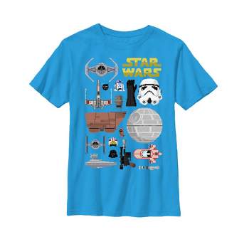 Boy\'s Star Wars Cartoon Character : - Target Blue Streaks T-shirt Royal X - Small